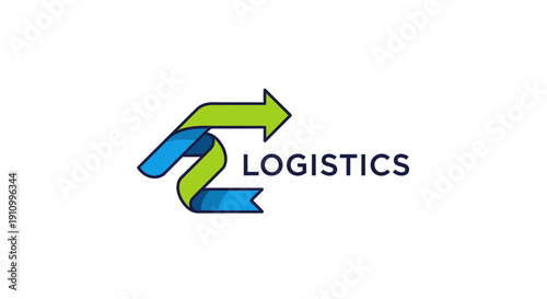 Innovative Logistics Branding Featuring Abstract Arrow, Perfect for Companies and Operations