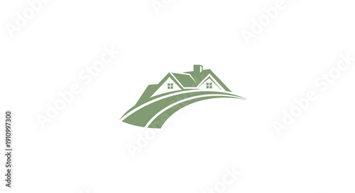 Home Icon Representing House Symbol Nature And Eco-Friendly Development Concept Design