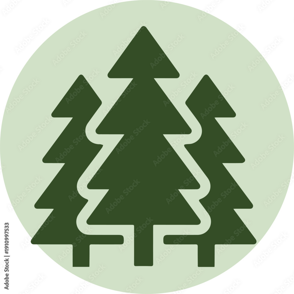 Fototapeta premium christmas tree icon