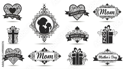 Mother's day decorative graphics