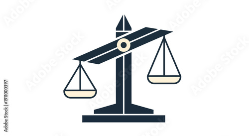 Justice Scale Icon Depicting Balance and Fairness Suitable for Legal Contexts