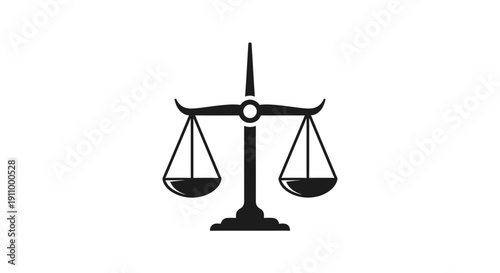 Justice Scale Emblem Depicting Fairness Equality Balance and Legal Judgment