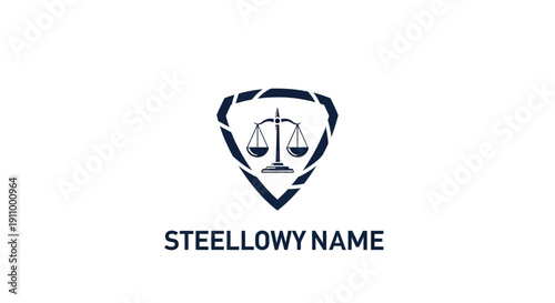 Justice Scales Logo Design Representing Fairness and Legal Protection Symbol