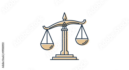 Justice Scales Representing Fairness, Law, And Equilibrium In Modern Iconography