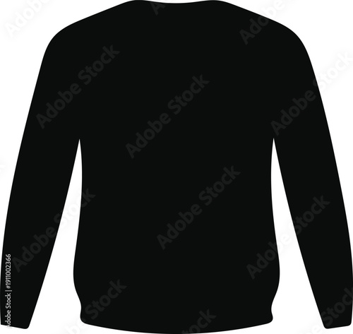 Black Long Sleeve Pullover Sweatshirt crew neck