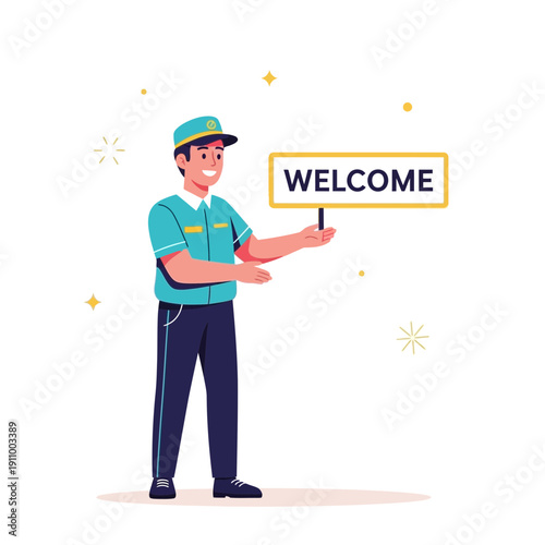 Friendly Valet Welcomes Guests With Open Arms Offering Exceptional Service And Hospitality