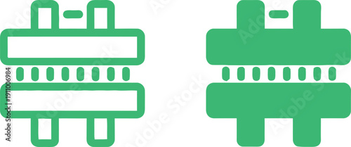 Green Electrical Plug Icons