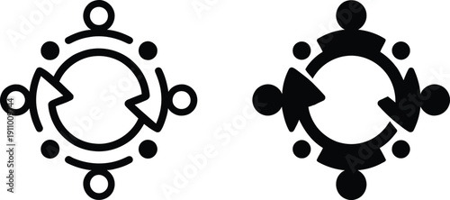 Teamwork and Partnership Icons