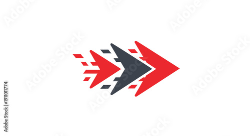 Minimalist Design Showing Speed, Acceleration, and Forward Movement in Graphic Form