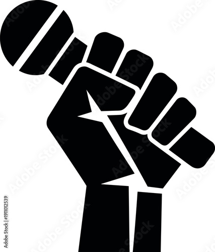 Public speaking microphone protest empowerment voice