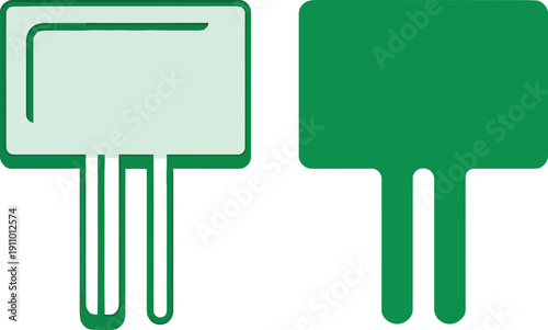 Green Blank Sign Icons