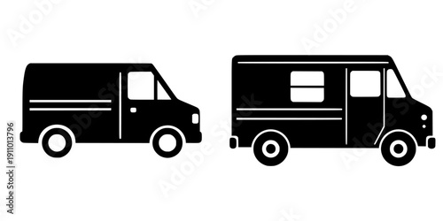 Timeless Delivery Van Icon: Last Mile Logistics Flat Vector