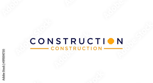 Construction company logo design with modern typography and vibrant colors.