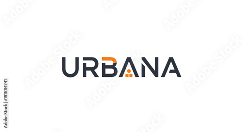 Urbana company logo design on white background.