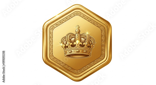 Gold Coin with Crown Emblem.
