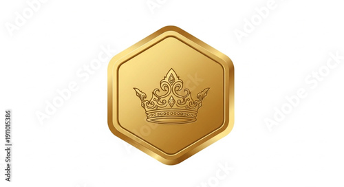 Gold Coin with Crown Emblem.