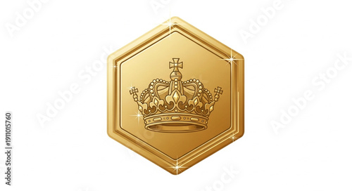 Gold Coin with Crown Emblem.
