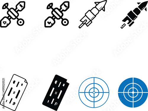 Modern Technology and Space Icons