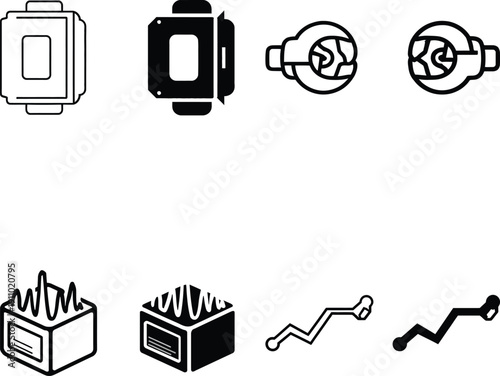 Smartwatch and electronics icons