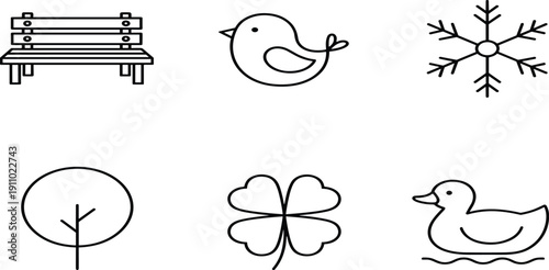 Business presentation and growth icon set featuring digital projector, human resource avatar, upward rising graph, downward falling chart, network connectivity, and 