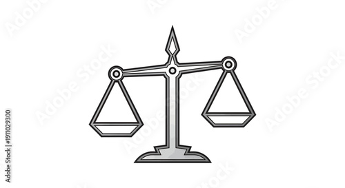 Minimalist Equilibrium Depiction: A Visual Representation of Justice and Balance
