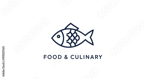 Minimalist Fish Icon Design for Culinary Purposes, Ready for Menu Or Restaurant Logos