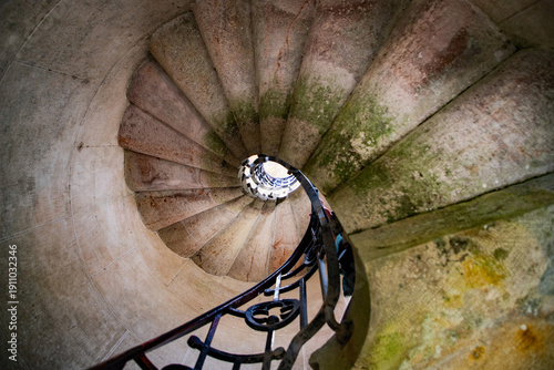 Wallpaper Mural old vintage staircase in black and white Torontodigital.ca