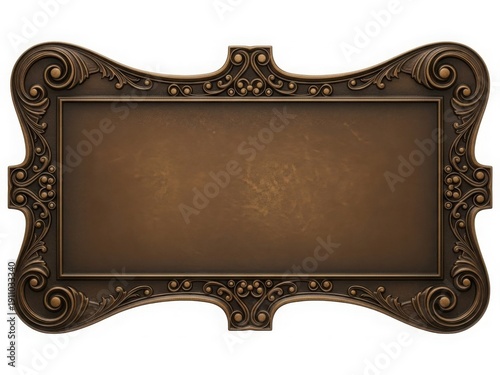 Intricate antique bronze frame with ornate design