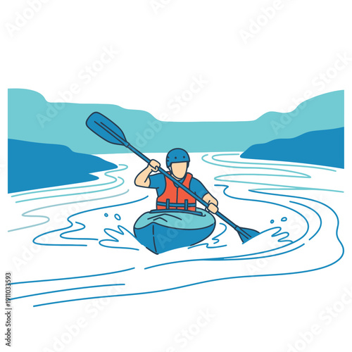 Kayaking Adventure Dynamic River Expedition Thrill Seeker Paddling Water Sport