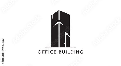 Minimalist Office Building Logo Concept Featuring Modern Architectural Design