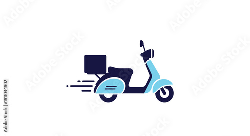 Minimalist Scooter Delivery Icon: A Classic Representation of Speedy Transportation