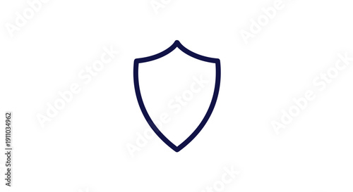 Minimalist Shield Emblem Represents Security and Protection with Vector Graphic Design