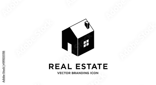 Minimalist Real Estate Logo Representing Home Ownership and Architectural Design Concept