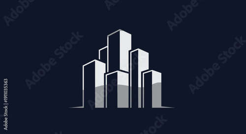 Minimalist Urban Architecture Illustration Representing Buildings And Construction Projects