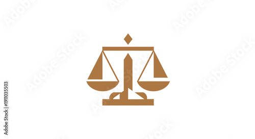 Minimalistic Law Scale Icon Illustrating Justice And Equitable Judgment For Abstract Concepts