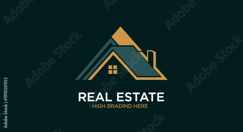 Modern Abstract Real Estate Logo Design For Property Sales And Architectural Firms