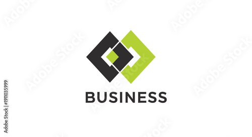 Modern Abstract Business Logo Design Featuring Interlocking Geometric Diamond Shapes