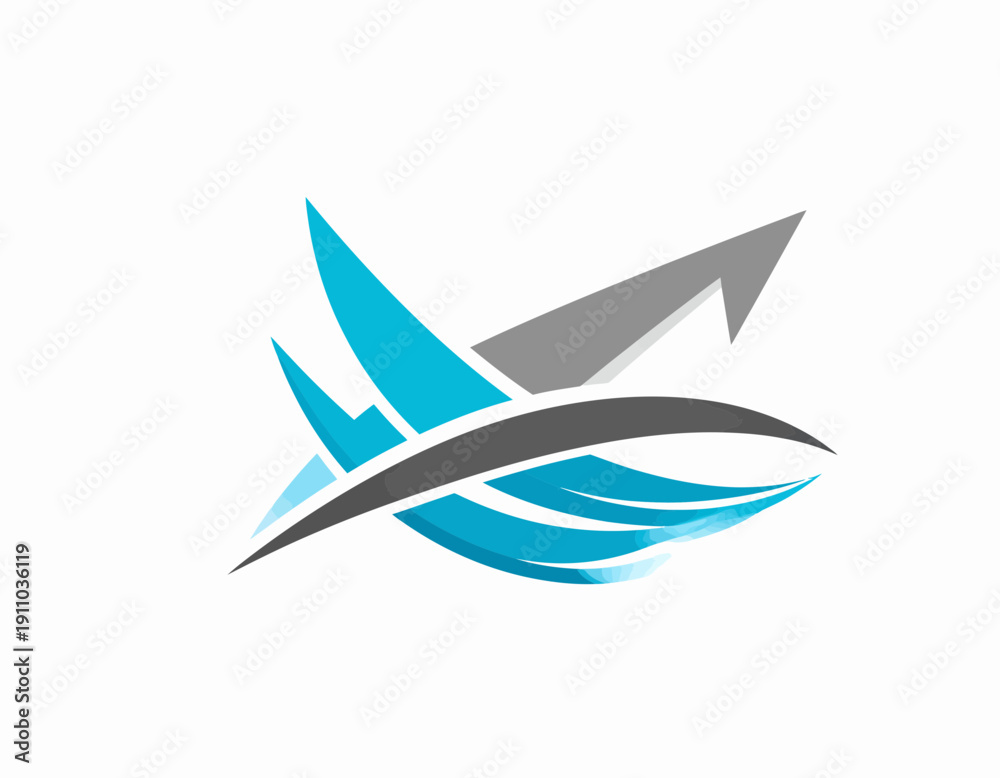 Obraz premium Modern Abstract Symbolizing Growth Directional Arrow Creative Business Design