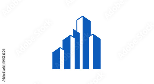 Modern Blue Skyscraper Silhouette Design for Architectural Representation and Logo Creation Free Download Modern Blue Skyscraper Silhouette Design for Architectural Representation and Logo Creation - GFXLoad