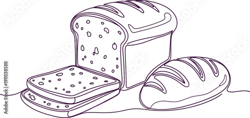 Illustration of Three Loaves of Bread