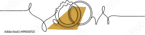 Photography Emphasizes the unending nature of the bond represented by the continuous line and the overlapping rings