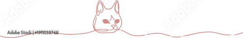 Minimalist Cat Line Drawing