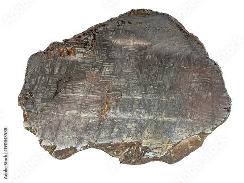 Octahedrite is iron meteorite. Octahedrites derive their name from the crystal structure paralleling an octahedron. This fragment is from Russia, Egvekinot, Magadan region