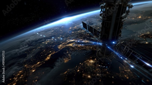 Orbital Data Center Station Connecting Global Network With Targeted Data Beams Over Europe