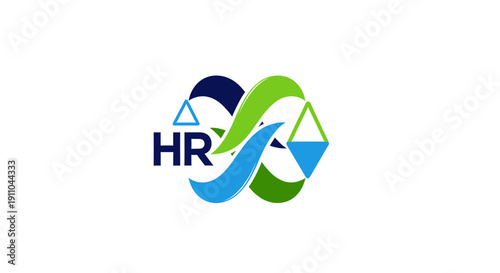 Modern HR Logo Design For Businesses Highlighting Collaboration And Professionalism