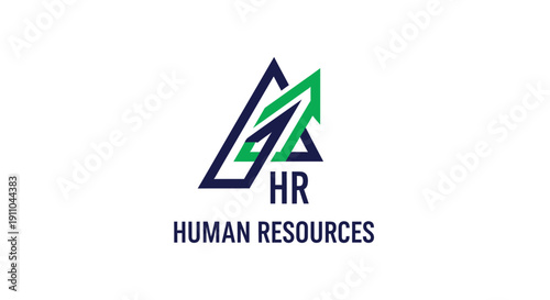 Modern Human Resources Emblem Depicting Growth and Positive Professional Development