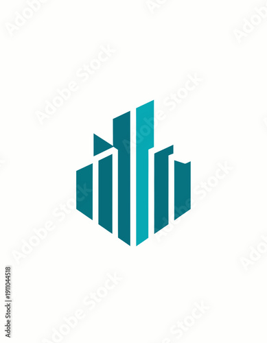 Free Download Modern Geometric Urban Skyline Logo Design For Real Estate and Cityscape Concepts - GFXLoad