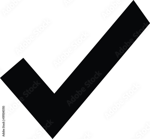 black check mark symbol