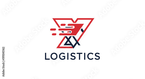 Modern Logistics Logo Featuring Dynamic Elements of Speed and Efficient Delivery Services