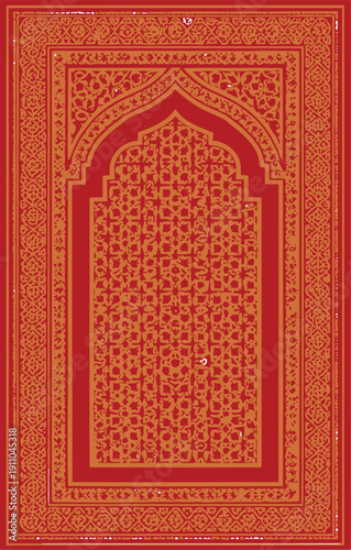 Vintage religious book cover featuring an ornate archway design Vector